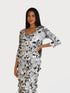Ruffle Maxi Dress with 3/4 Sleeves - D2213